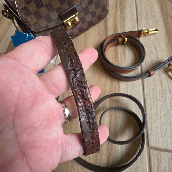 REDUCED@! Louis Vuitton Croisette Damier Ebene Crossbody Shoulder Handbag Duo - Picture 4 of 15